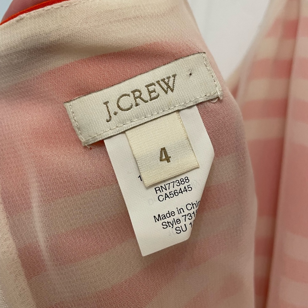J. Crew JCrew silk striped dress size 4 - Picture 6 of 7